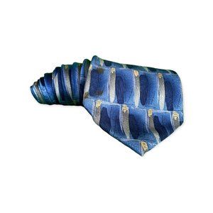 Grateful Dead Eleventh Set Mardi Gras Blue Abstract 100% Silk Mens Necktie Tie